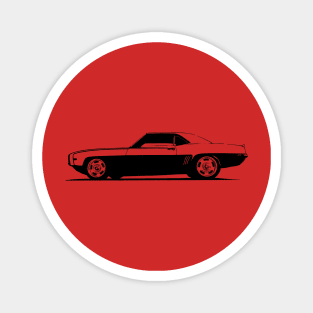 1969 Chevy Camaro - stylized monochrome Magnet